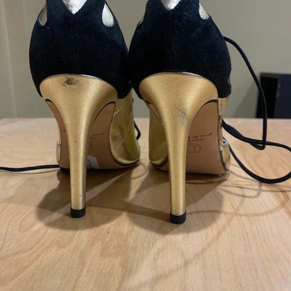 Laced Up OYSBY London Heels - Velvet and Italian Leather (NWOT) - Picture 13 of 13